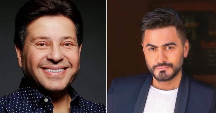 هاني شاكر يشيد بأداء تامر حسني لأغنيته وهو يردّ